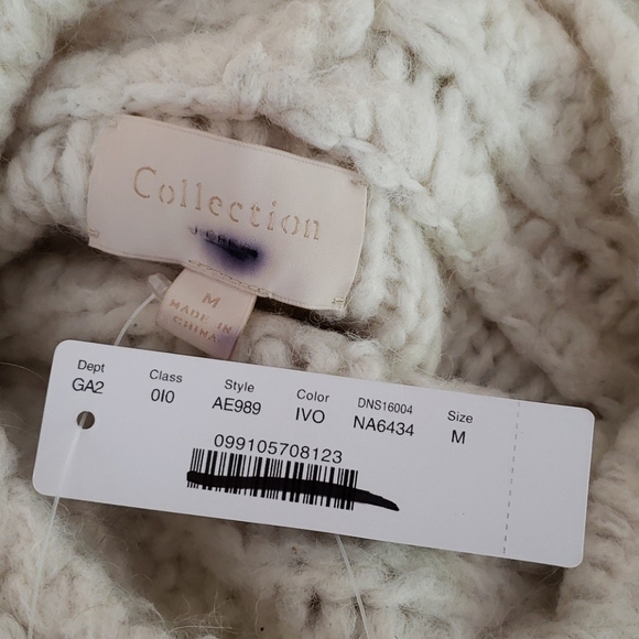 J Crew Pointelle pom-pom mockneck sweater AE989 - Picture 3 of 3